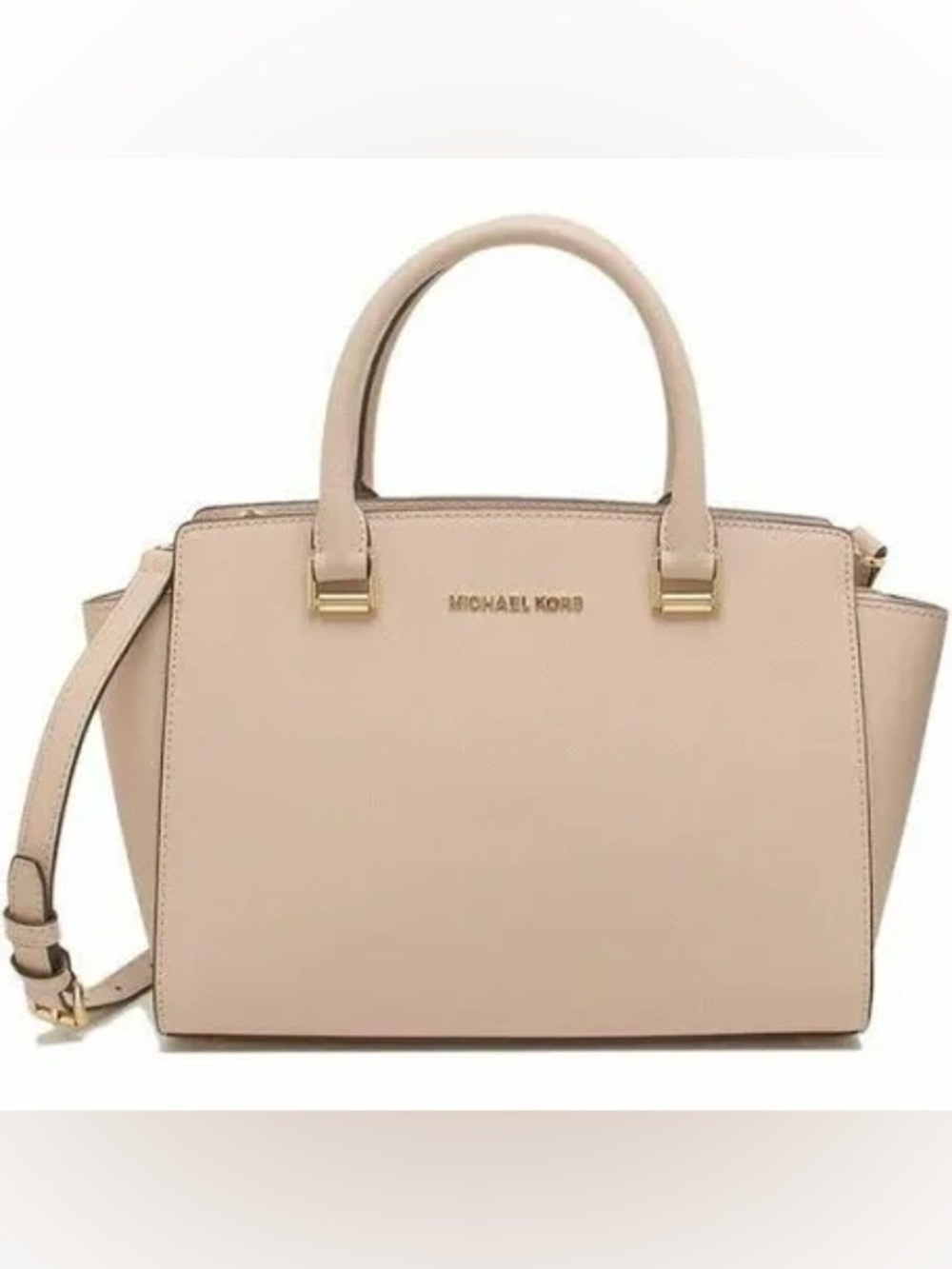 Michael Kors Selma Medium Satchel- Light Pink